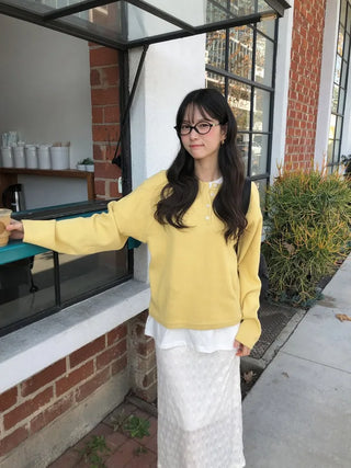 (3 colors) Waffle Oversized T-shirt