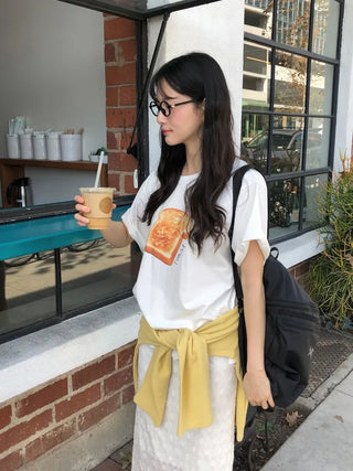 (2 colors) Printed T-shirt