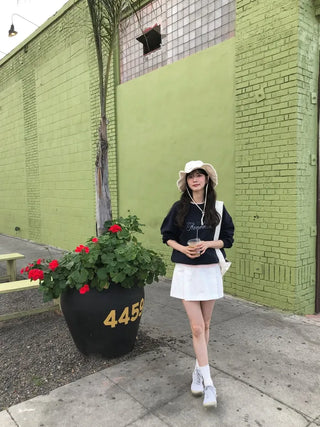 (3 colors) Pixel print sweatshirt