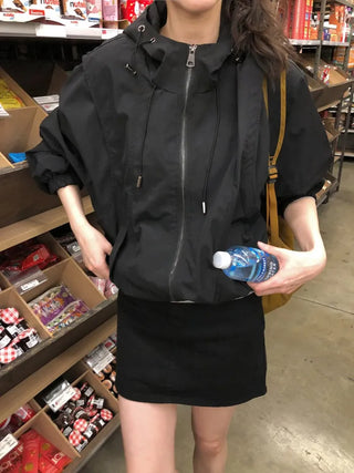 (2 colors) Hooded Anorak