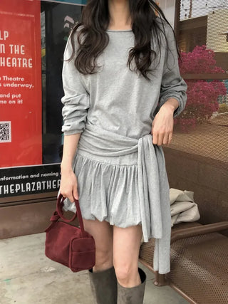 (2 colors) Balloon Wrap Dress