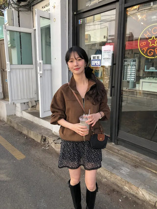 (3 colors) Suede Blouson