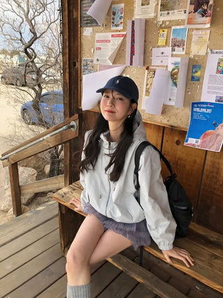 (2 colors) Hooded Anorak