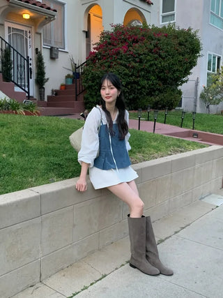 (2 colors) Ruffle Tie Blouse