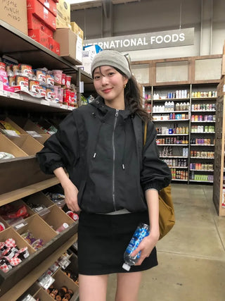 (2 colors) Hooded Anorak