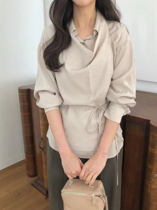(3 colors) Sheer shirt