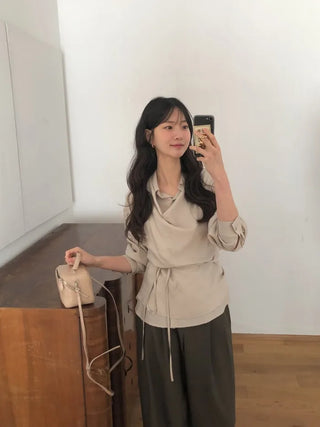(3 colors) Sheer shirt