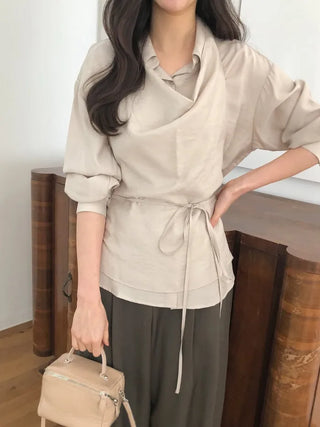 (3 colors) Sheer shirt