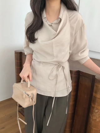 (3 colors) Sheer shirt