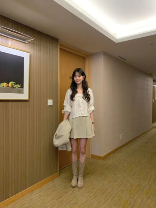 (3 colors) Pleated Mini Skirt