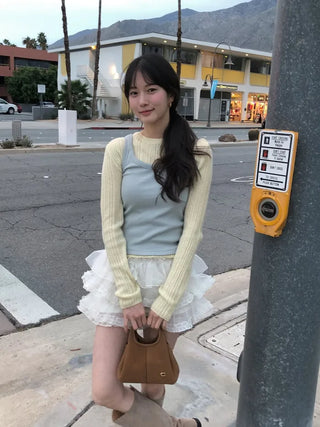 (4 colors) Layered Camisole