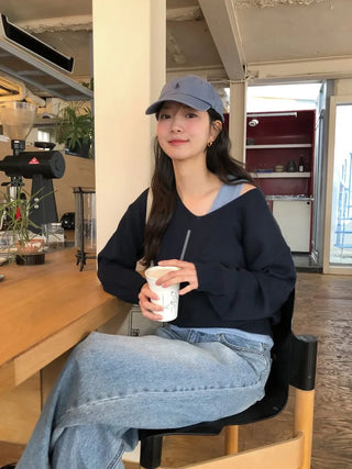 (Set) (3 colors) Camisole Layered Knit Set