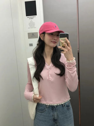 (3 colors) Layered Bicolor T-shirt