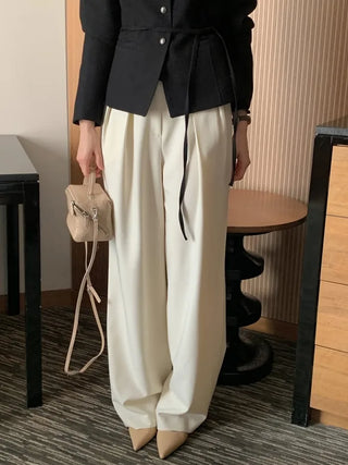 (3 colors) Tucked Slacks
