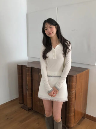 (2 colors) Lace Mini Skirt