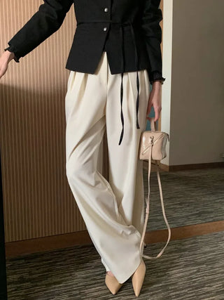 (3 colors) Tucked Slacks