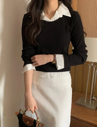 (2 colors) Cotton Long Skirt