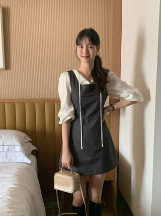 (2 colors) Tie-shirred blouse