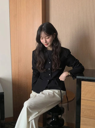 (3 colors) Tucked Slacks