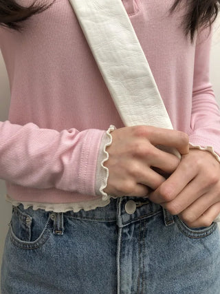 (3 colors) Layered Bicolor T-shirt
