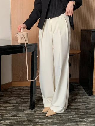 (3 colors) Tucked Slacks