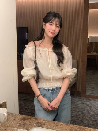 Off-shoulder blouse