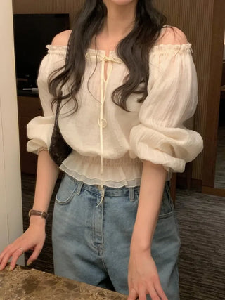 Off-shoulder blouse