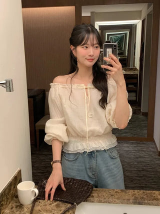 Off-shoulder blouse