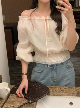 Off-shoulder blouse