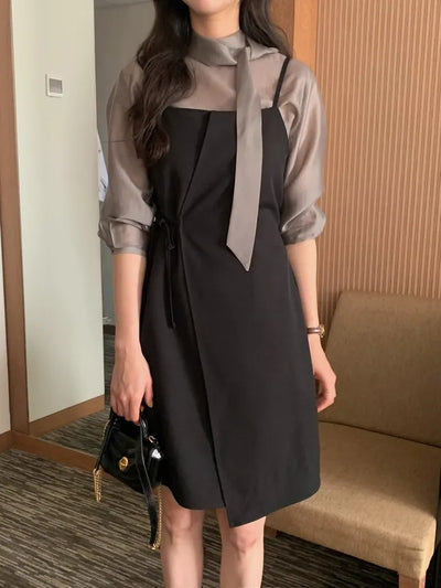 Bustier wrap dress