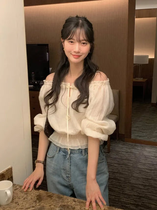 Off-shoulder blouse