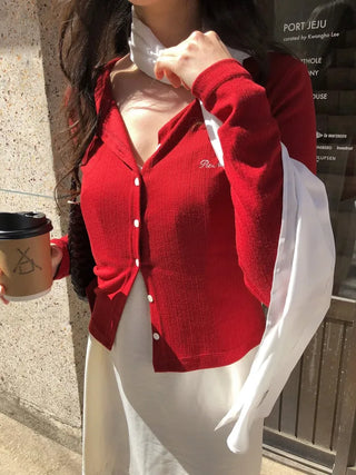 Slim-fit ribbed cardigan