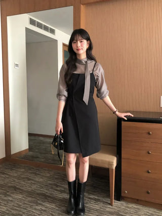Bustier wrap dress