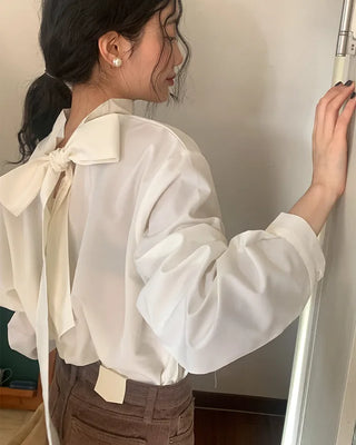 Tie blouse
