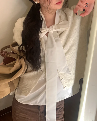 Tie blouse