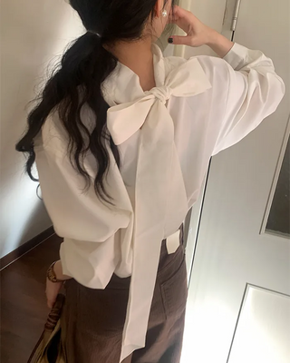 Tie blouse
