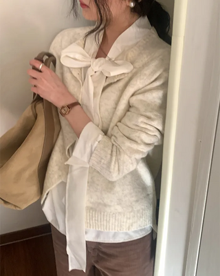 Tie blouse