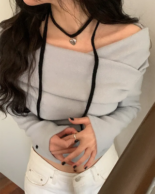 Heart Charm Layered Choker