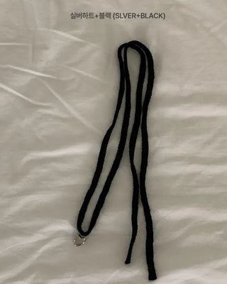 Heart Charm Layered Choker