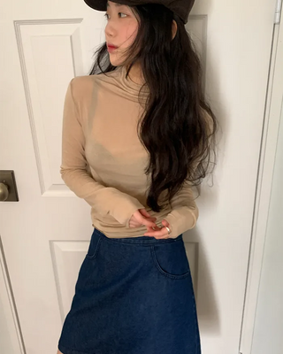 Tencel Span Layered Turtleneck
