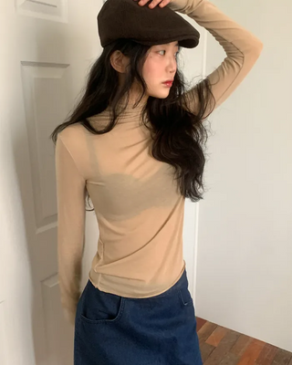 Tencel Span Layered Turtleneck