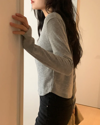 Round Long-Sleeve T-Shirt
