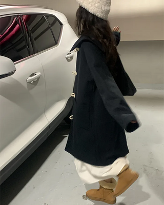 Quilted duffel long coat