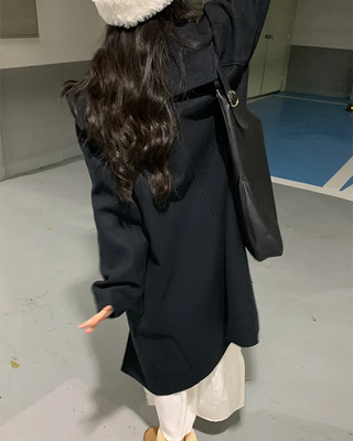 Quilted duffel long coat