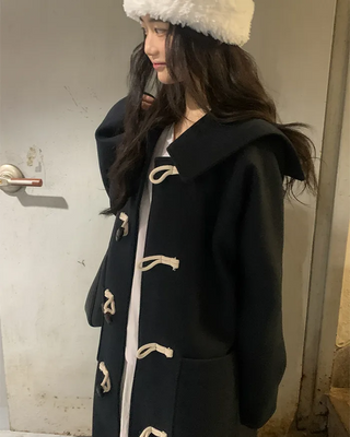 Quilted duffel long coat