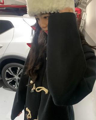 Quilted duffel long coat