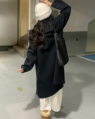 Quilted duffel long coat
