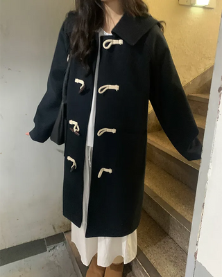 Quilted duffel long coat