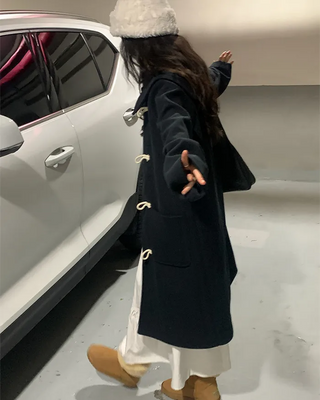 Quilted duffel long coat