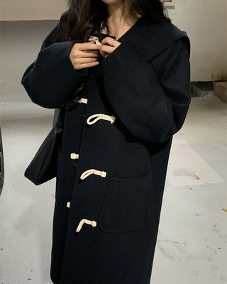 Quilted duffel long coat
